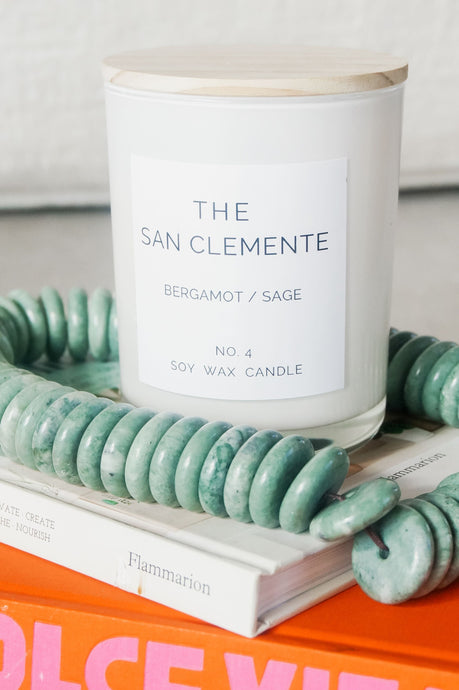 The San Clemente Candle Wood Lid